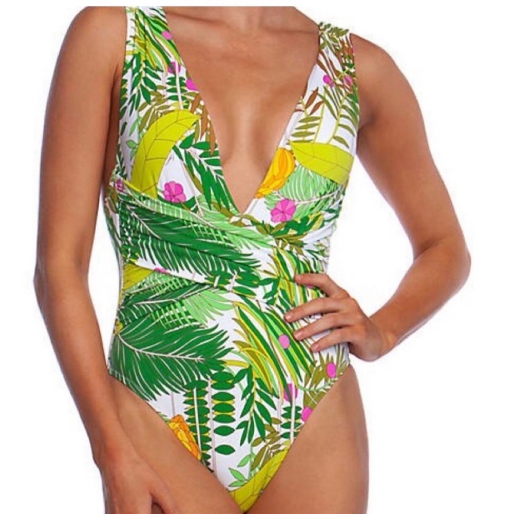 Trina Turk 🌟BNWT🌟 “Fantasy Island" Wrap Front One-Piece Swimsuit